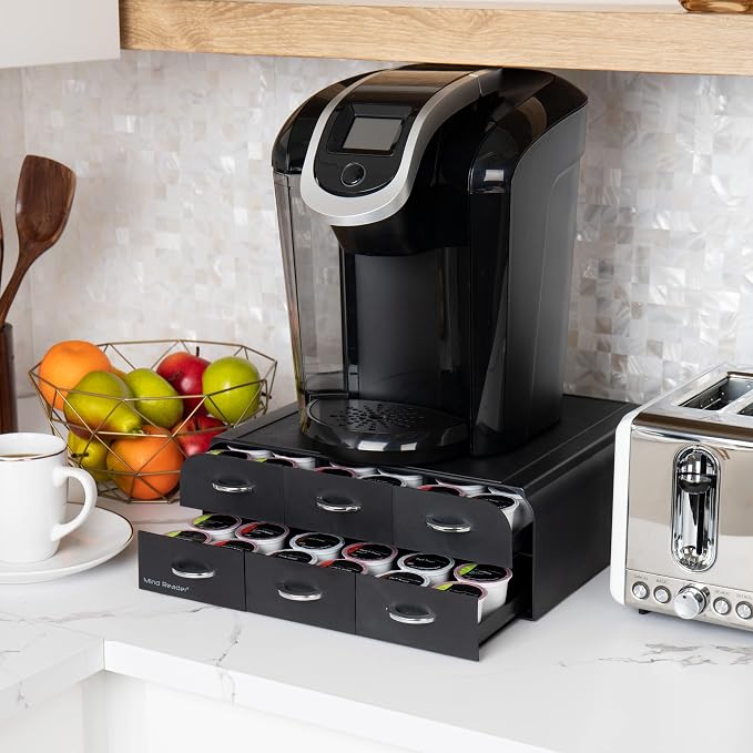 Mind Reader 72 Pod Coffee Drawer Organizer, 2 Tier Storage - Image 2