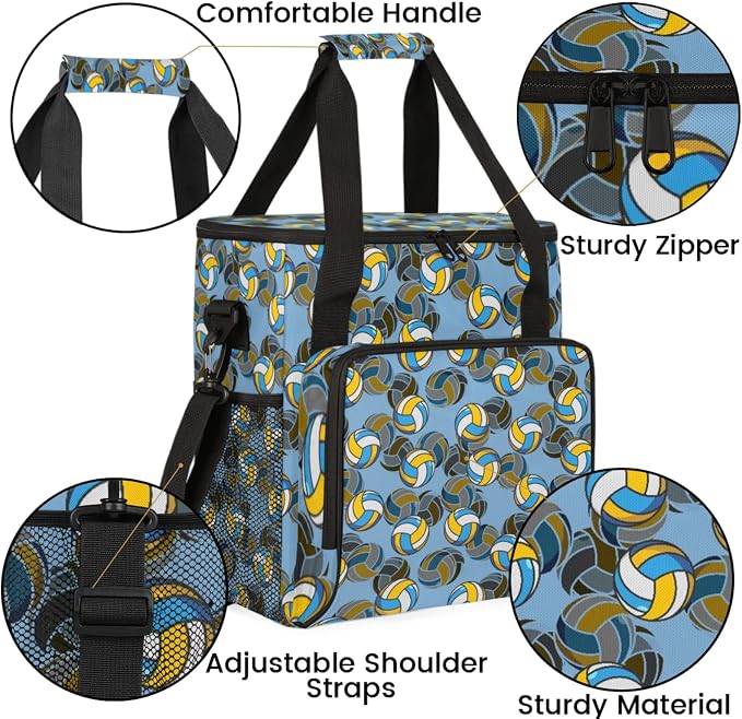 Volleyball Coffee Maker Travel Bag, Volleyball Large Carrying Storage Case - Image 6