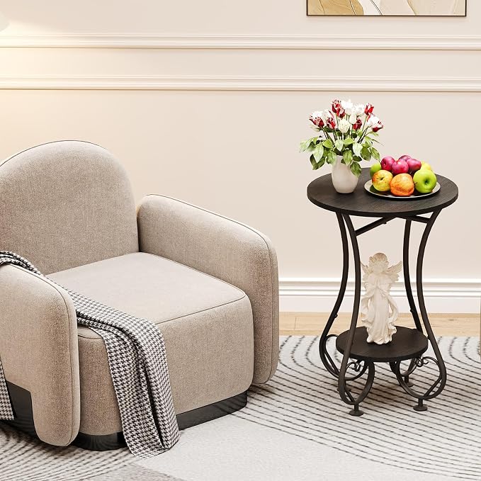X-cosrack Small Round Side Table, Round End Table - Image 9