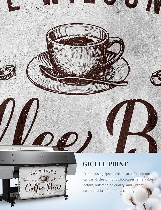 IPIC - Custom Canvas Coffee Bar Sign, Large Personalized Wall Art - Image 6