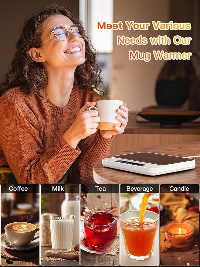 Misby Mug Warmer, 50W Large Heating Panel Coffee Mug Warmer - Image 7