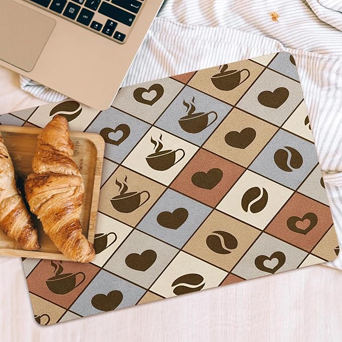 Coffee Bar Mat Rubber Dish Drying Mat - Image 3