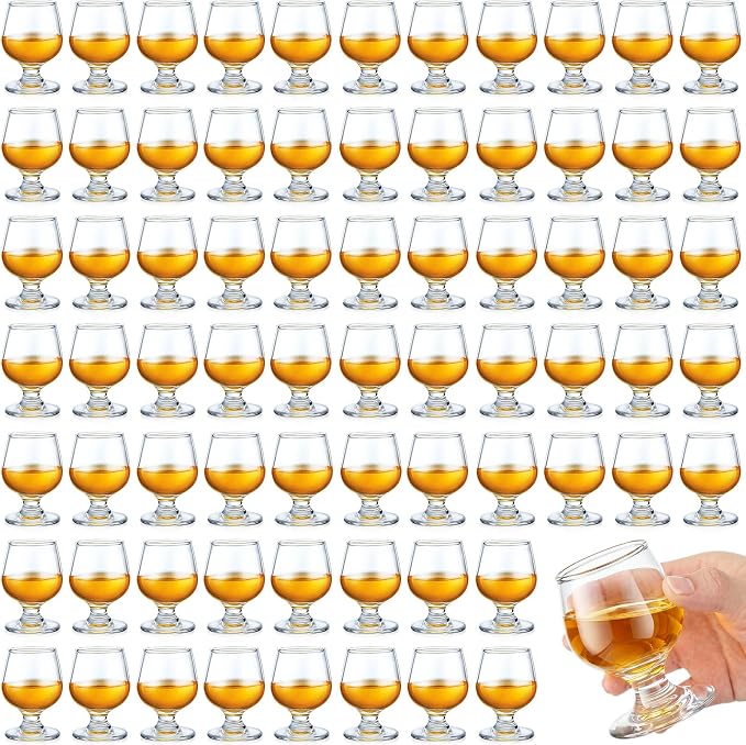 Qunclay 72 Pcs Shot Glasses Cute Cognac Snifter Small Brandy Snifter by Qunclay