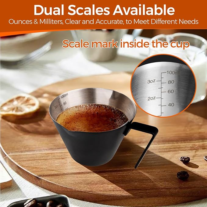 YARRAMATE 2Pcs Stainless Steel Espresso Shot Cup, Double Spout Metal Espresso - Image 6