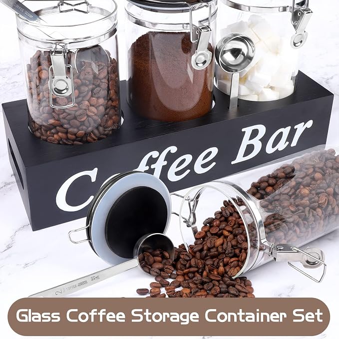 WYTAOHZL 3PCS Glass Coffee Containers - Image 5
