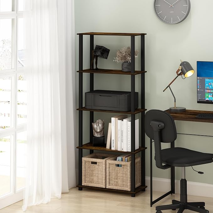 Furinno Turn-S-Tube 5-Tier Multipurpose Shelf Display Rack - Image 4