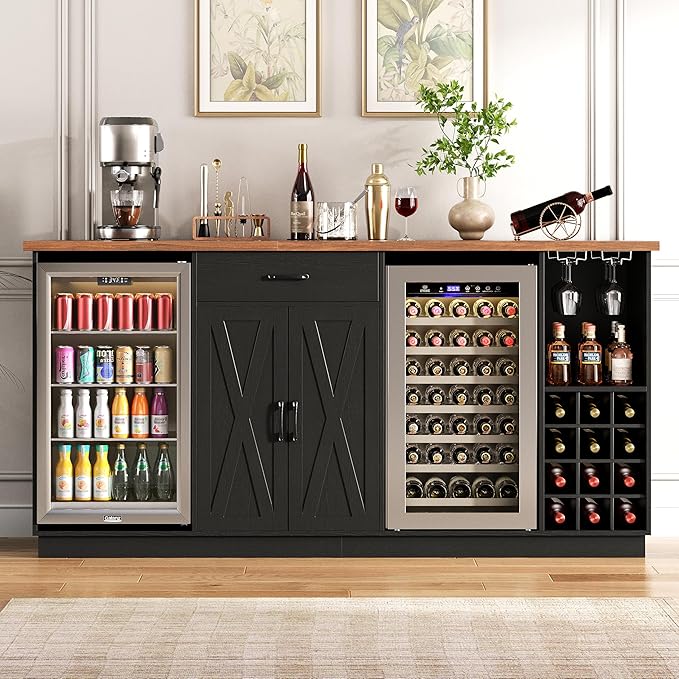 78.74" Large Coffee Bar Cabinet by Unknown