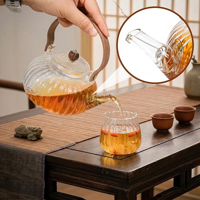 Borosilicate Glass Teapot Stovetop Safe 30 oz/900 ml - Image 6