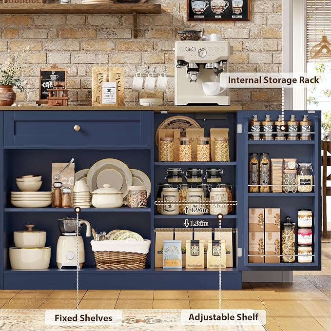 HOSTACK Multifunctional Storage Cabinet-59 Buffet Cabinet - Image 7