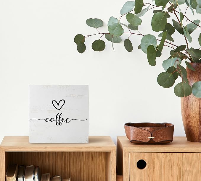 Mtrgdn Coffee Sign Wooden Box Decor, Coffee Bar Decorations - Image 4