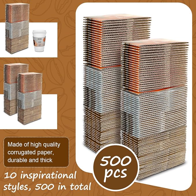 Dingion 500 Pack Coffee Cup Sleeves - Image 6
