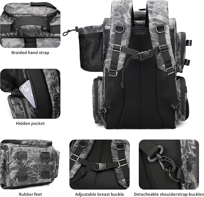 Rabjen Fishing Tackle Backpack - Image 5