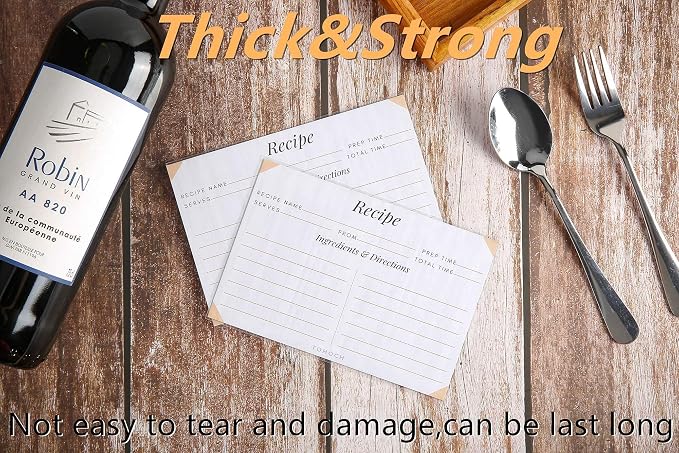 Blank Recipe cards 4x6 Inches Double Sided, 30 Pack Large Writing Space Vintage - Image 4