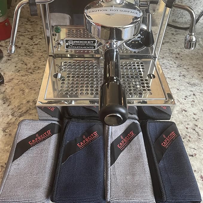 CAFECITO® Barista Microfiber Cloth 4 Pack – Espresso Machine Cleaning Towels - Image 8