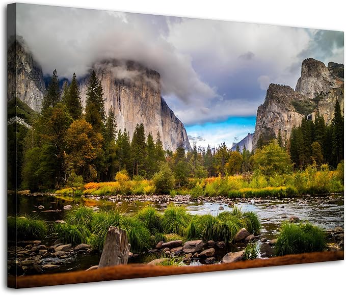 Yosemite Mountain Canvas Wall Art by Unknown