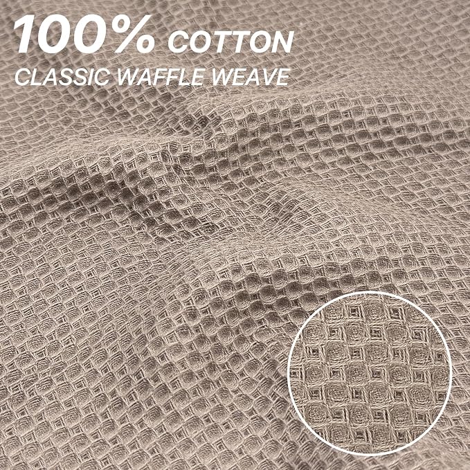 100% Cotton Waffle Weave Kitchen Towels, 6 Pack Dish Cloths - Image 2