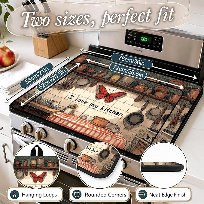 Multi-Design Stove Top Cover for Glass/Electric Stoves, 3-in-1 Counter - Image 2