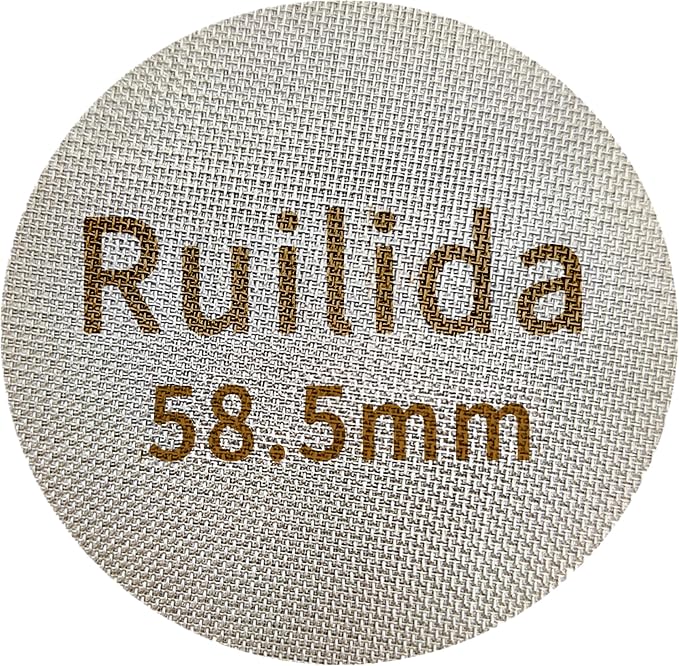 Espresso Puck Screen 58.5mm, Reusable 1.7mm Thickness 150μm 316 Stainless Steel by Ruilida