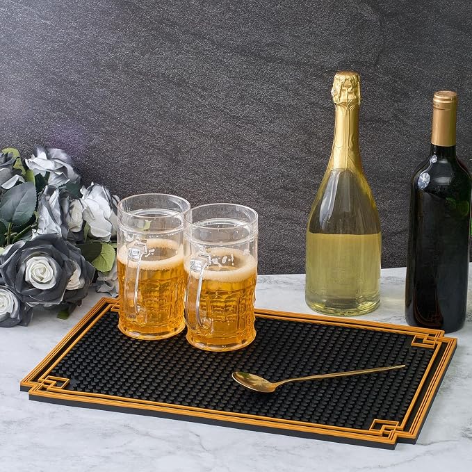 Drydiet 2 Pcs 18 x 12 Inch Bar Mat Non Slip Rubber Mat - Image 4