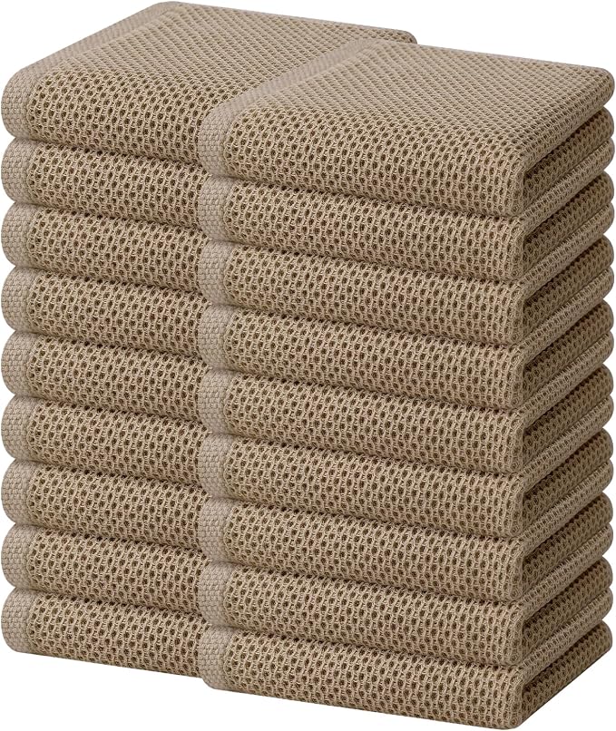 Homaxy 100% Cotton Waffle Weave Kitchen Dish Towels, Ultra Soft Absorbent Quick by Homaxy