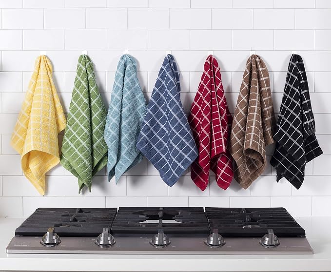 Ritz Premium 100% Cotton Terry Check Kitchen Dish Towels - Image 7