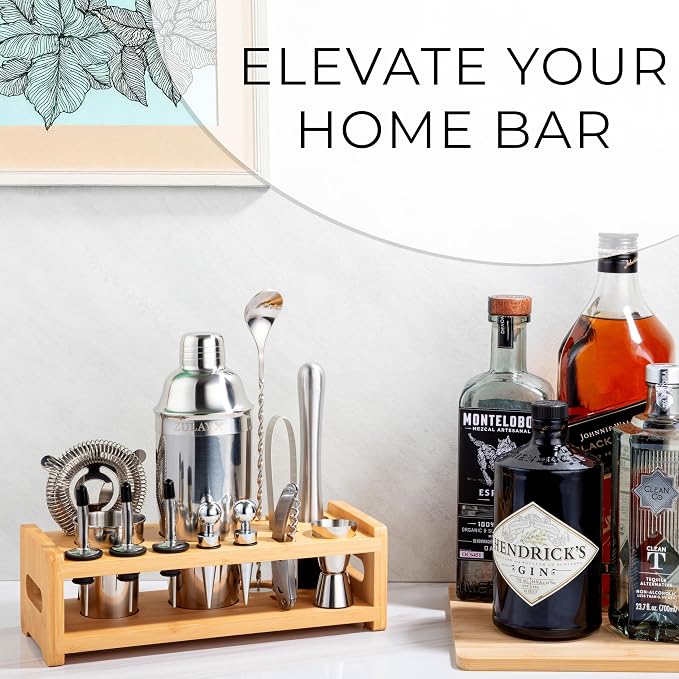Zulay Kitchen 24 Piece Bartender Kit-Stainless Steel Bar Accessories - Image 3