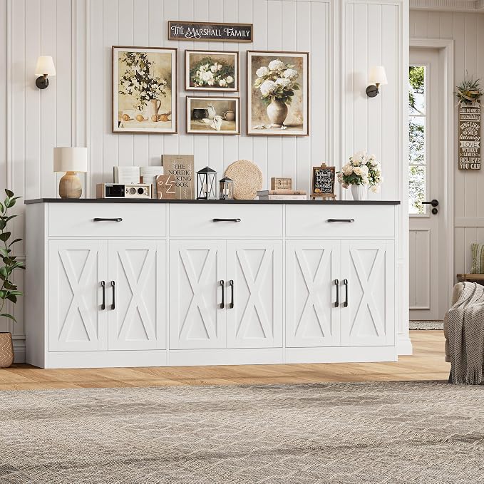 HOSTACK 71" Large Sideboard Buffet Cabinet - Image 5