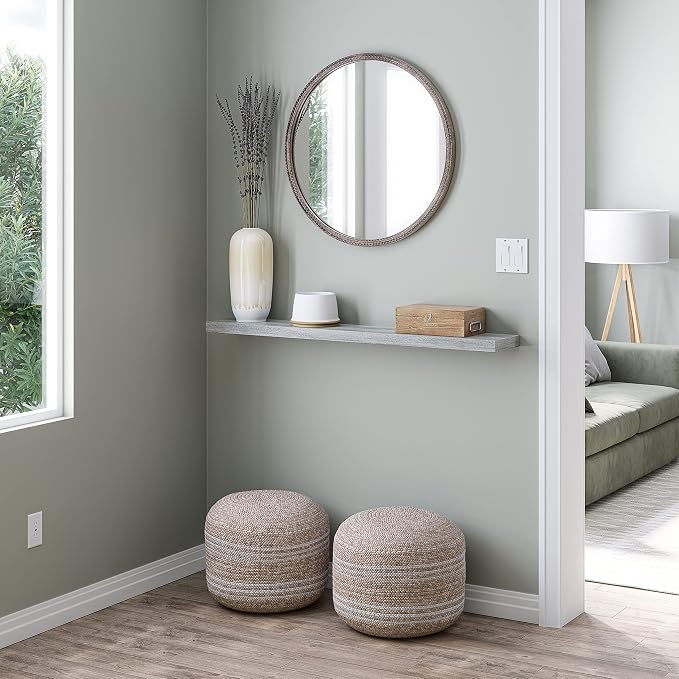 Ballucci Floating Shelf, Living Room, Rustic Gray - Image 2