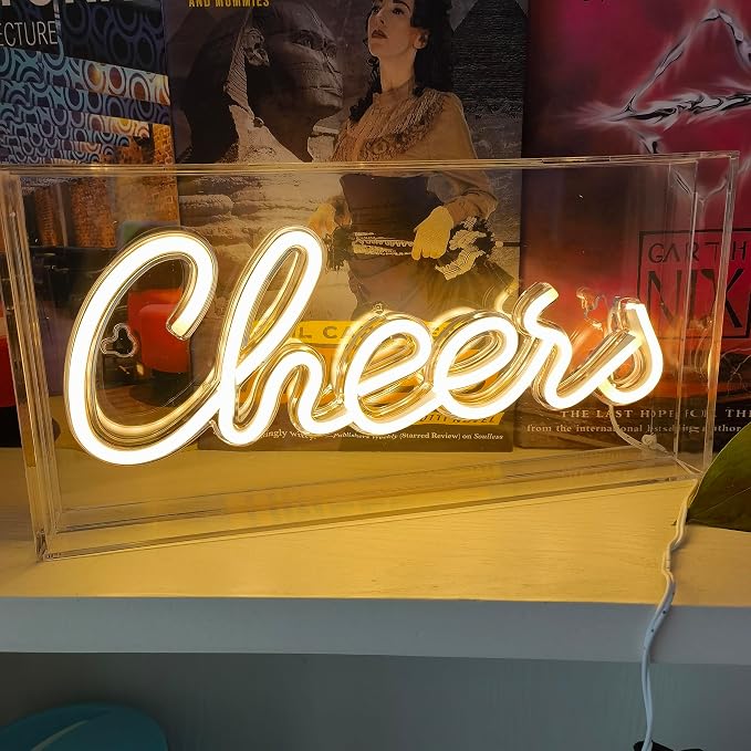Cheers Neon Sign, LED 3D Art Light Box Cheers Neon Sign - Image 2