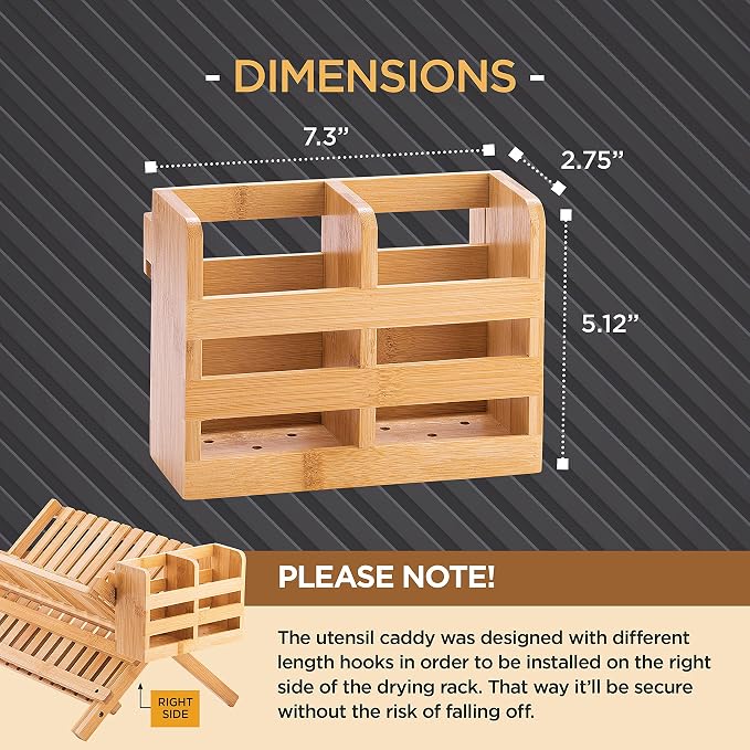 Bamboo Utensil Holder for Dish Rack - Image 8