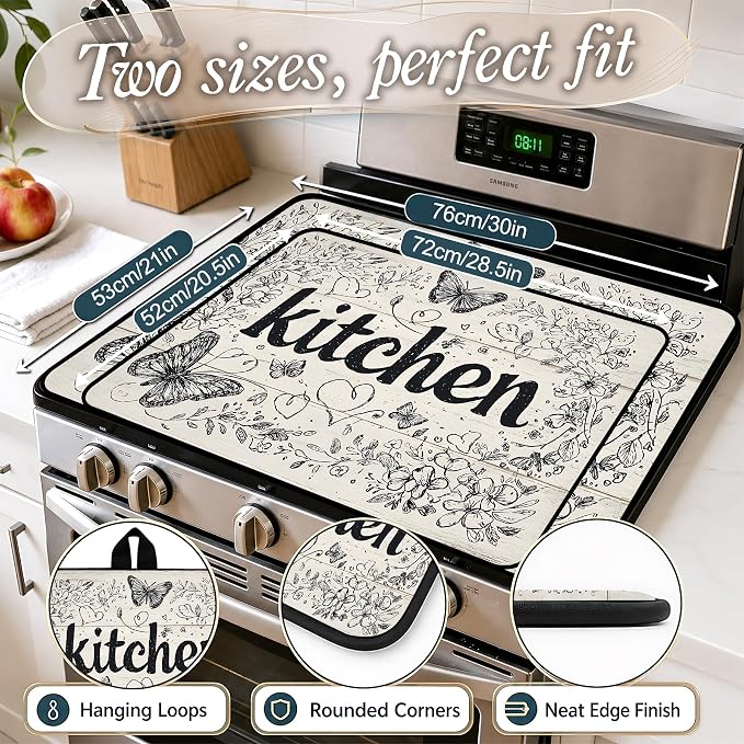 Multi-Design Stove Top Cover for Glass/Electric Stoves, 3-in-1 Counter - Image 2