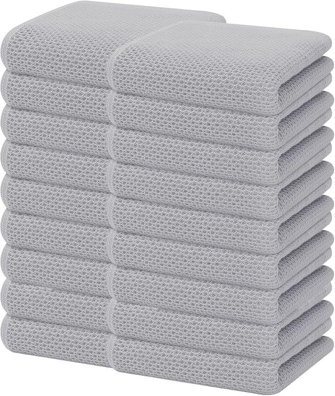 Homaxy 100% Cotton Waffle Weave Kitchen Dish Towels, Ultra Soft Absorbent Quick by Homaxy