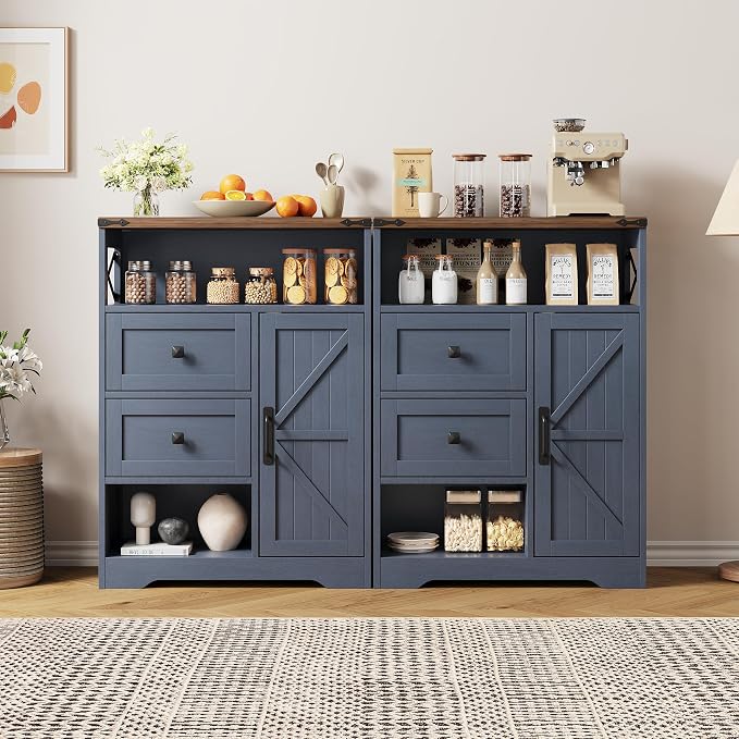 Vabches Farmhouse Buffet Sideboard Cabinet - Image 5