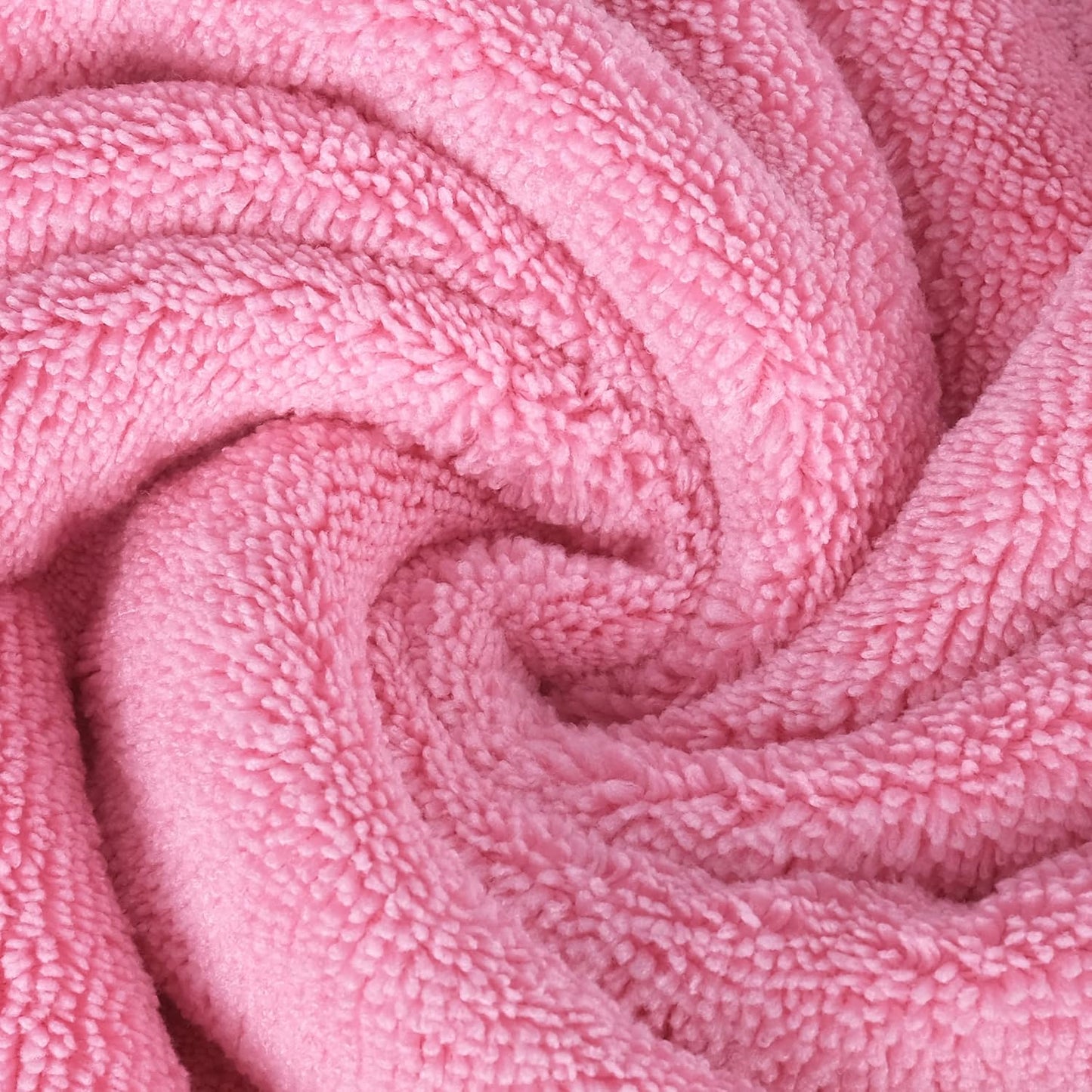 POLYTE Premium Lint Free Microfiber Washcloth Face Towel, 13 x 13 in, Set of 6 (Pink)