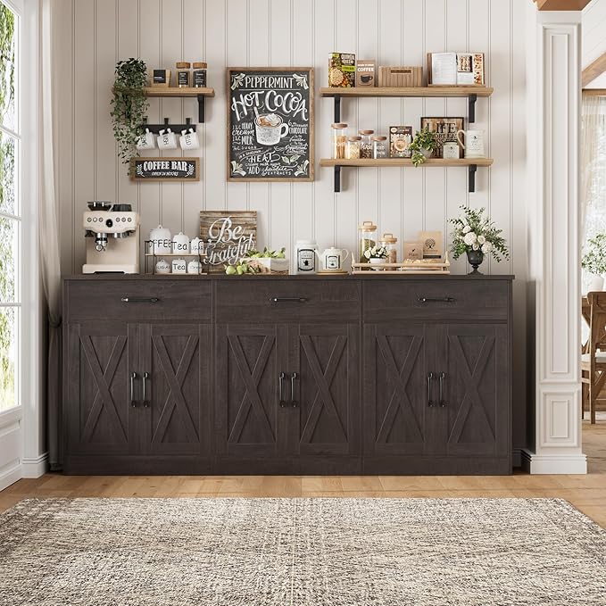 HOSTACK 71" Large Sideboard Buffet Cabinet - Image 2