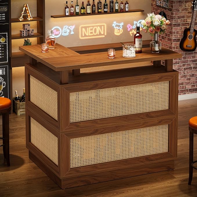 Tribesigns L Shaped Bar Table by Unknown
