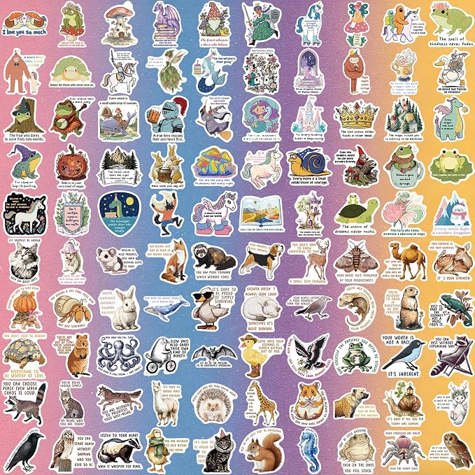 100PCS Emotional Support Animal Stickers Pack, Waterproof Positive Affirmation - Image 2