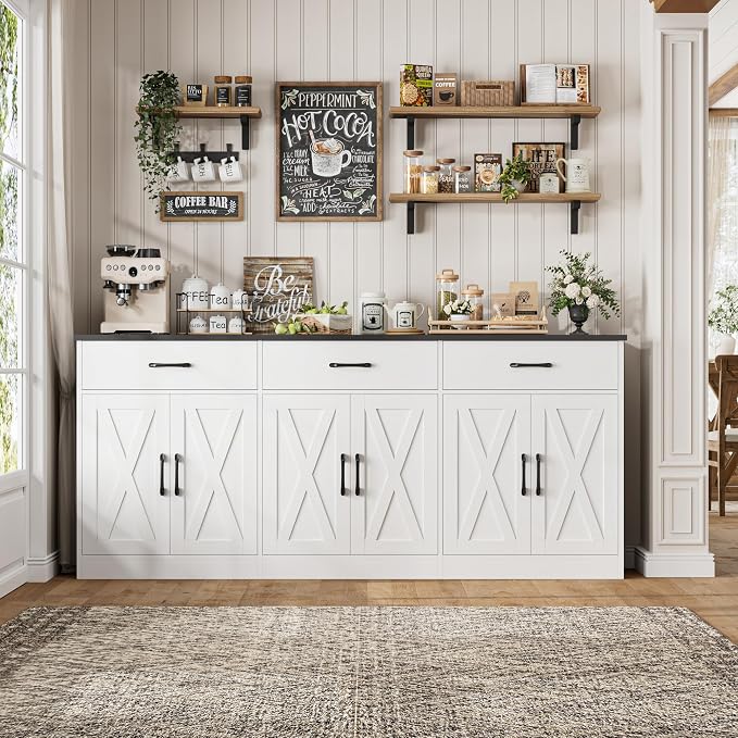 HOSTACK 71" Large Sideboard Buffet Cabinet - Image 2