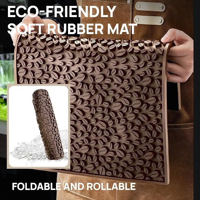 Bar Mats for Countertops, Heavy Duty Rubber Mat, 3D Coffee Bean Coffee Bar Mat - Image 6