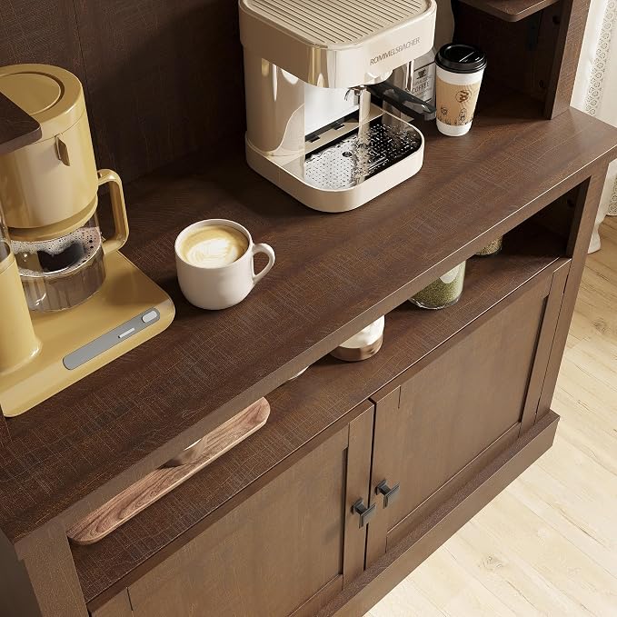 Takywep Tall Coffee Bar Cabinet - Image 7