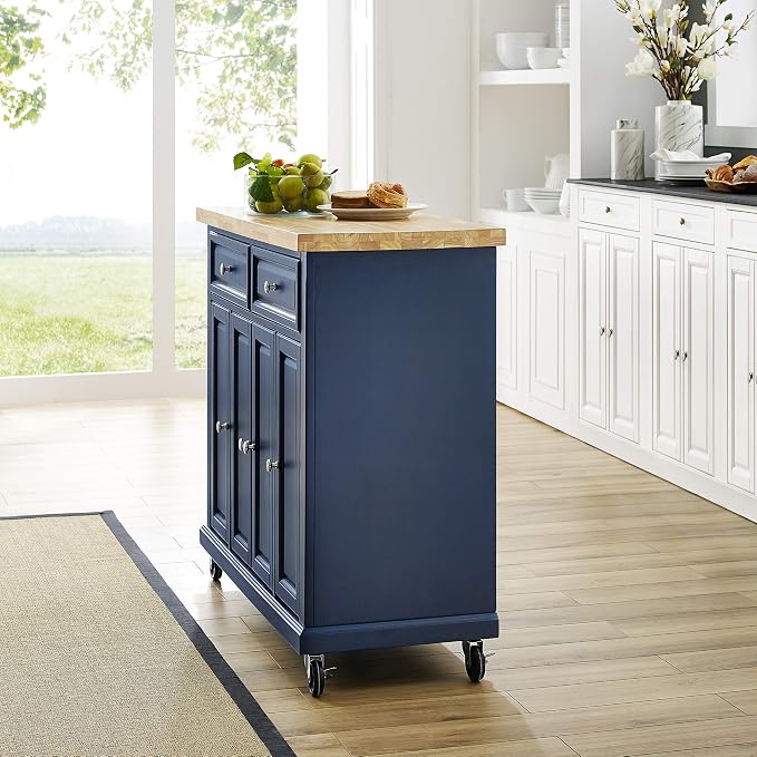 Crosley Furniture Madison Madison Rolling Kitchen Island Cart, Microwave Stand - Image 17