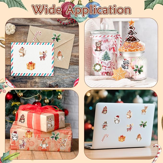 Haooryx Christmas Animal Sticker Roll - Image 7