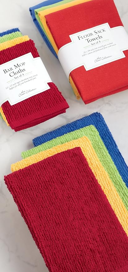DII 5048 Barmop Dishtowels/Dishcloths, Dishtowel & Dishcloth S/8, 8 Piece - Image 2
