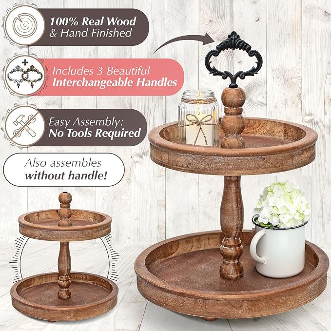 2 Tiered Tray Stand - Image 4