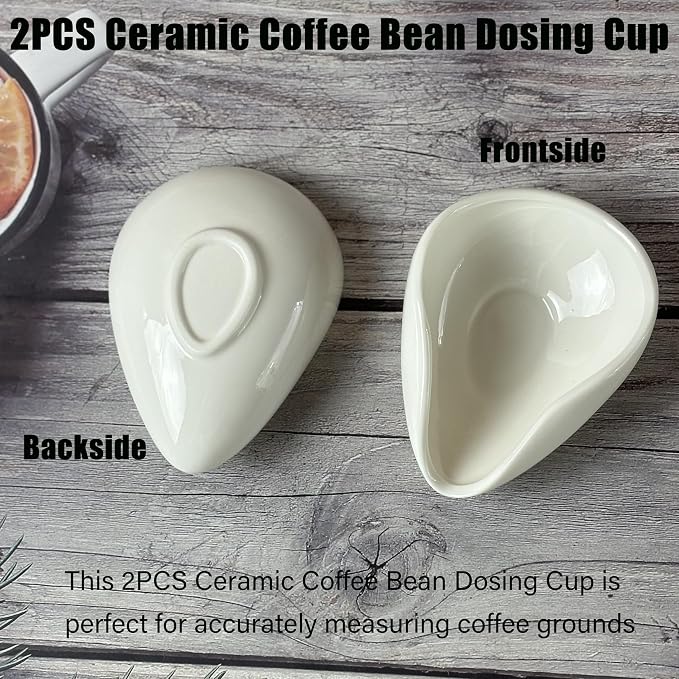 2PCS Ceramic Coffee Bean Dosing Cup – Precise Coffee Grounds Measuring Tool – - Image 5