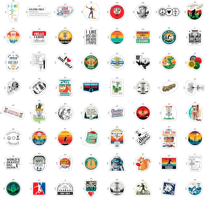 100Pcs Disc Golf Stickers Decals - Image 3
