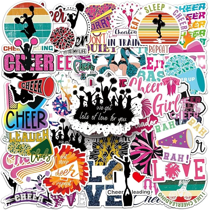 50Pcs Cheerleading Stickers, Waterproof Vinyl Cheer Stickers - Image 5
