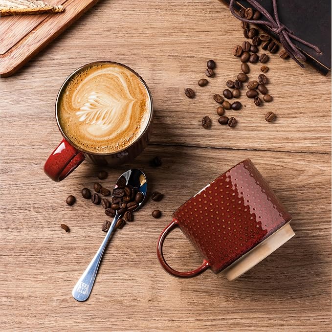 GBhome 8OZ Stackable Coffee Mugs, Ceramic Coffee Mugs - Image 3
