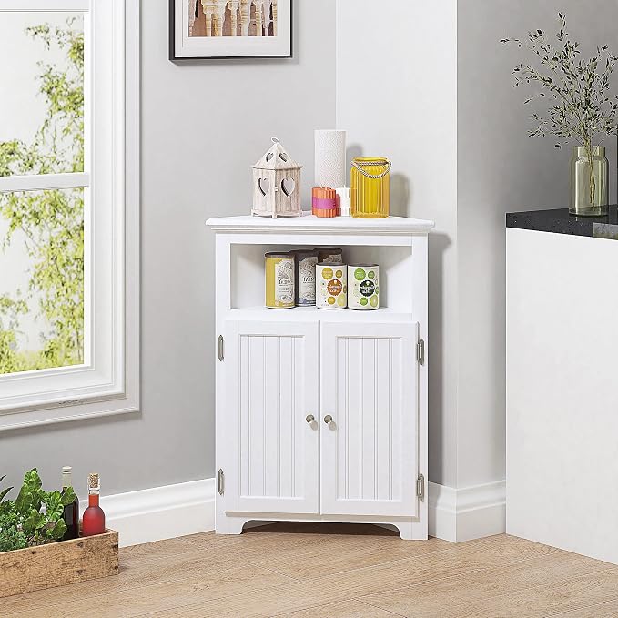 UTEX Bathroom Corner Storage Cabinet, Small Floor Corner Cabinet - Image 7
