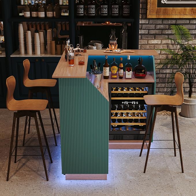 ARTPOWER L Shaped Home Bar Cabinet - Image 3